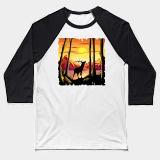 Watch the deer's silhouette Baseball T-Shirt